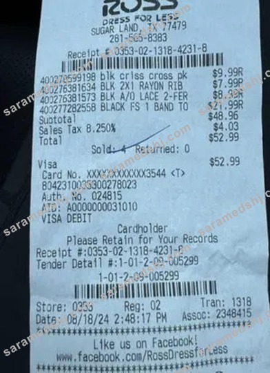 Ross store payment check